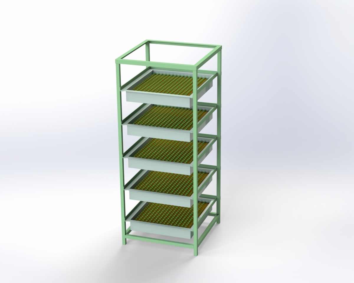 Пример гидропонной системы для выращивания микрозелини из стеклопластика