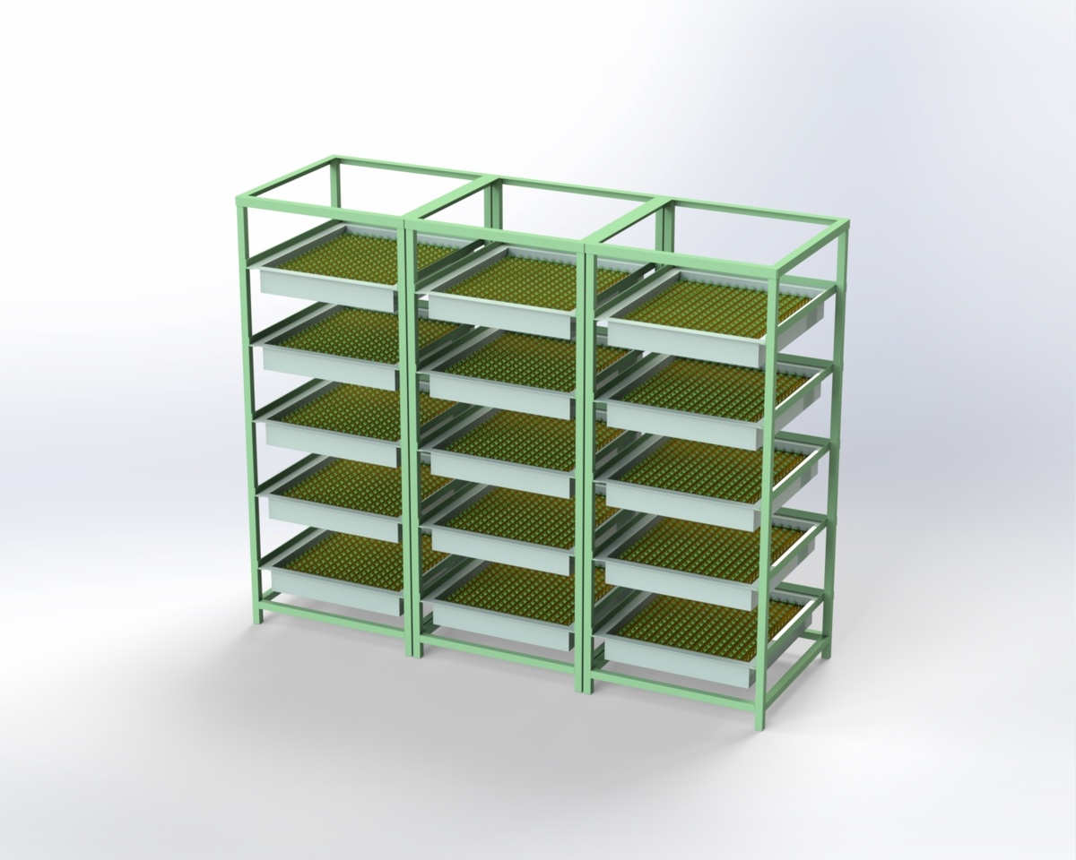 Пример модуля гидропонных систем из стеклопластика