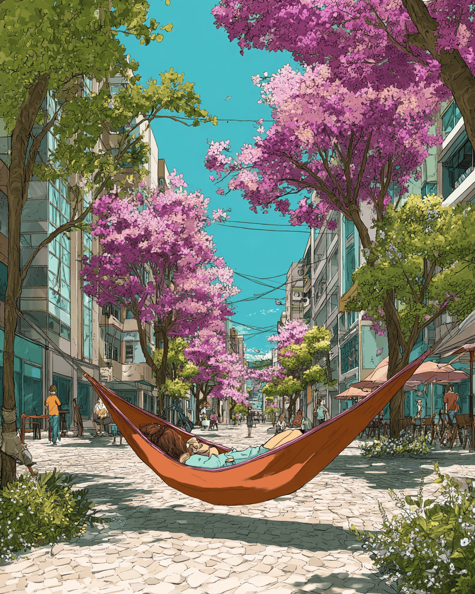 Среди шумного города создавайте места отдыха сами.