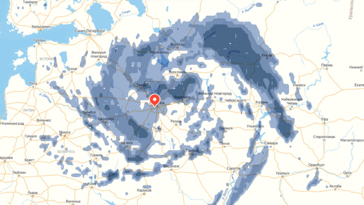  Фото: карта осадков «Яндекс Погоды» / скриншот