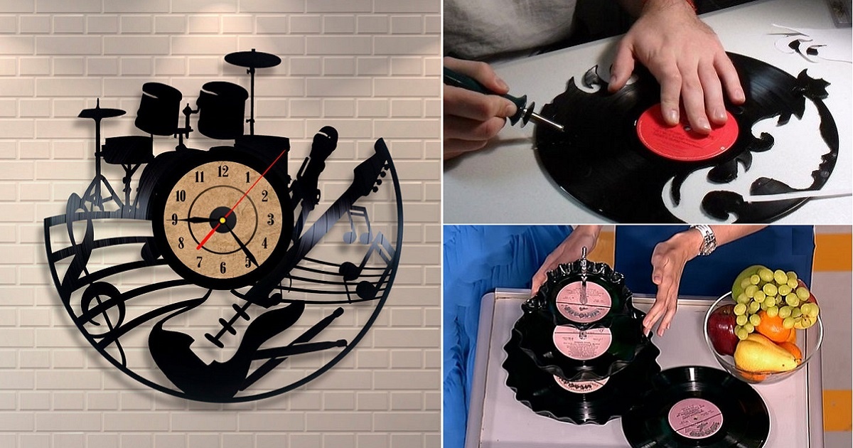 Виниловые пластинки - очень эффектно выглядят в любом интерьере