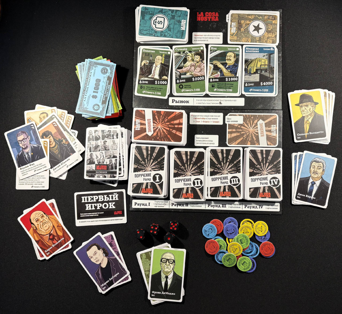 Настольная игра «La Cosa Nostra» - Что же внутри коробки?