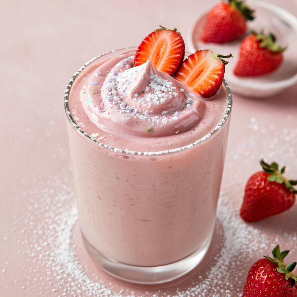 🍓🌿 Молочный коктейль с клубникой