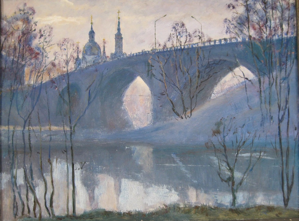 1984. Весенняя синева. 41х55 Ярош В.И.