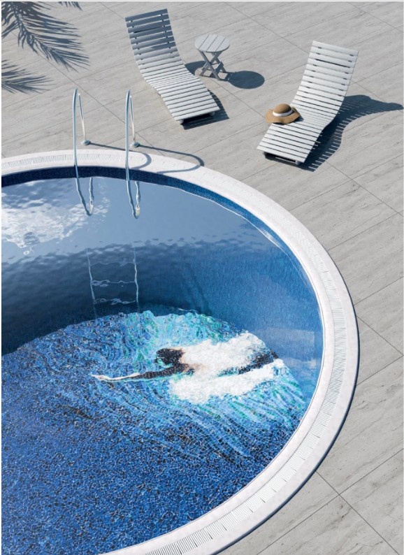 Мозаичное панно "НЫРЯЛЬЩИК" из мозайки ART NATURA