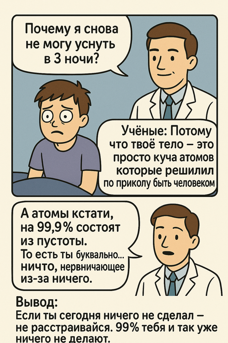 🔬 Что если мы скажем, что вы — на 99,9999999% пустота? 😮Атомы, из которых состоит наше тело, почти полностью состоят из пустого пространства. Электроны крутятся вокруг ядра на огромном (по атомным меркам) расстоянии.Если бы атом был размером с футбольный стадион, то его ядро было бы размером с… муху в центре поля 🏟️🦟💥 Но почему мы тогда не проваливаемся сквозь пол? Всё дело в квантовой физике и электромагнитных силах, которые не дают атомам «схлопнуться».🧠 Наука каждый день открывает такие факты, которые звучат как фантастика — но это реальность.👉 А ты уже удивился сегодня?#наука #интересныефакты #квантоваяфизика #атомы #вселенная