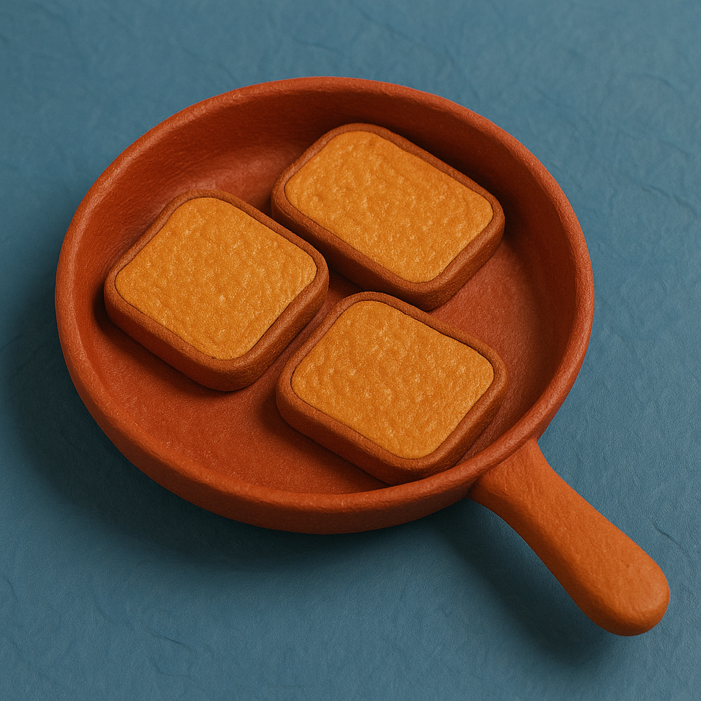  Обжариваем хлеб