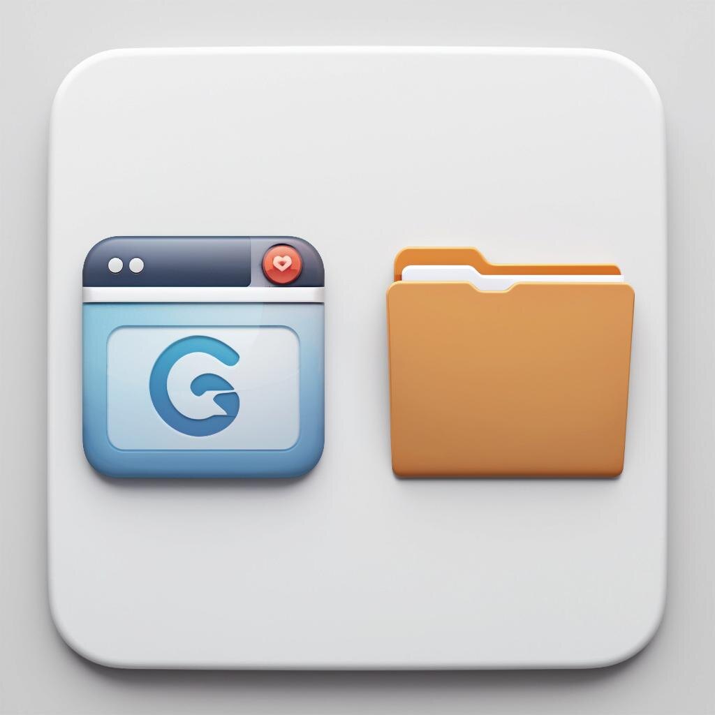 Браузер и папка