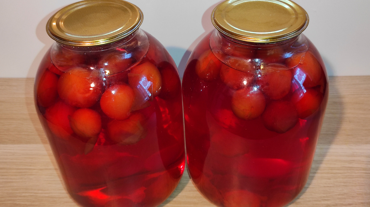 Компот из алычи на зиму.тФото автора. 