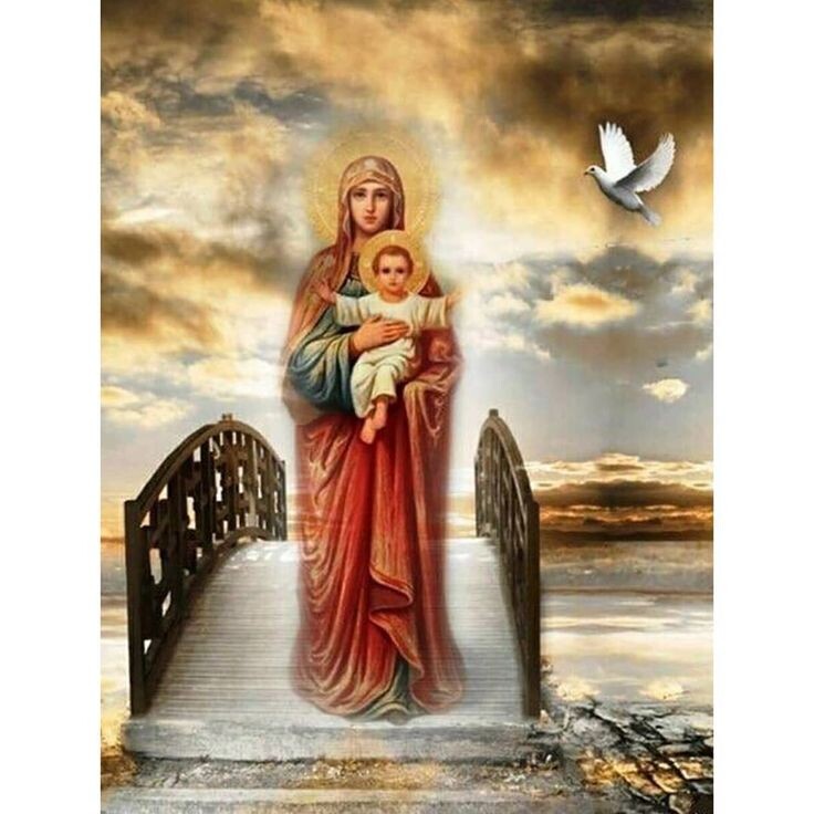 Только к к Ней, Божией Матери, мы можем обращаться напрямую: "Спаси нас!". Источник: https://ar.pinterest.com/pin/346355027595897127/