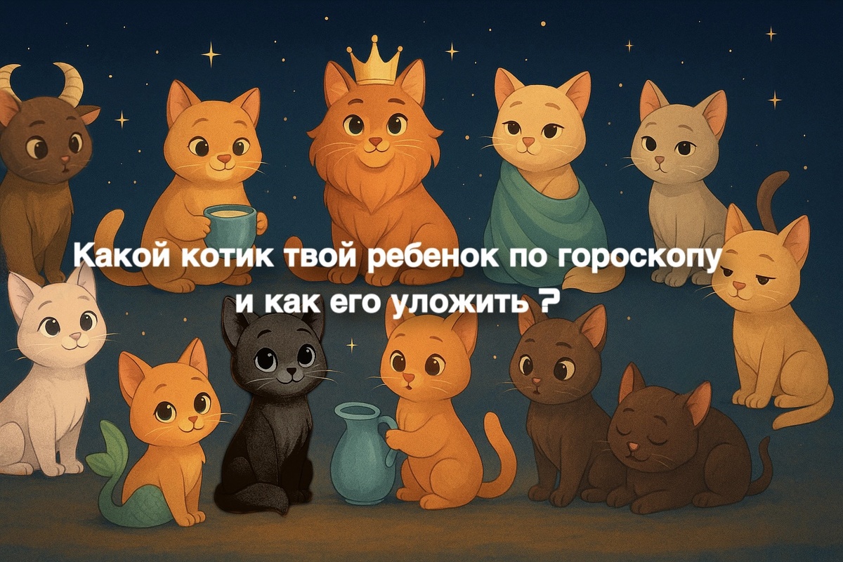 Какой котик твой ребёнок по гороскопу и как уложить его спать