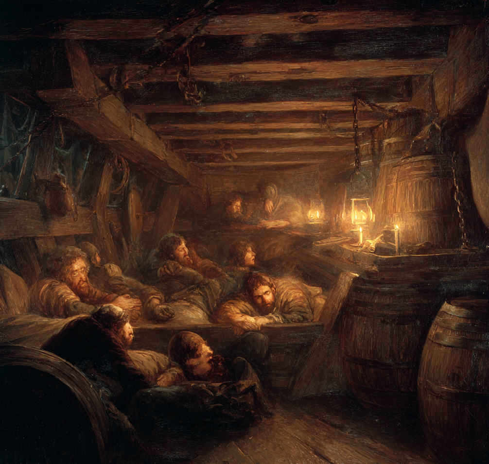 Условия "океанского круиза" чем-то напоминают московское метро в час-пик. Только не на 40 минут, а примерно на месяц.