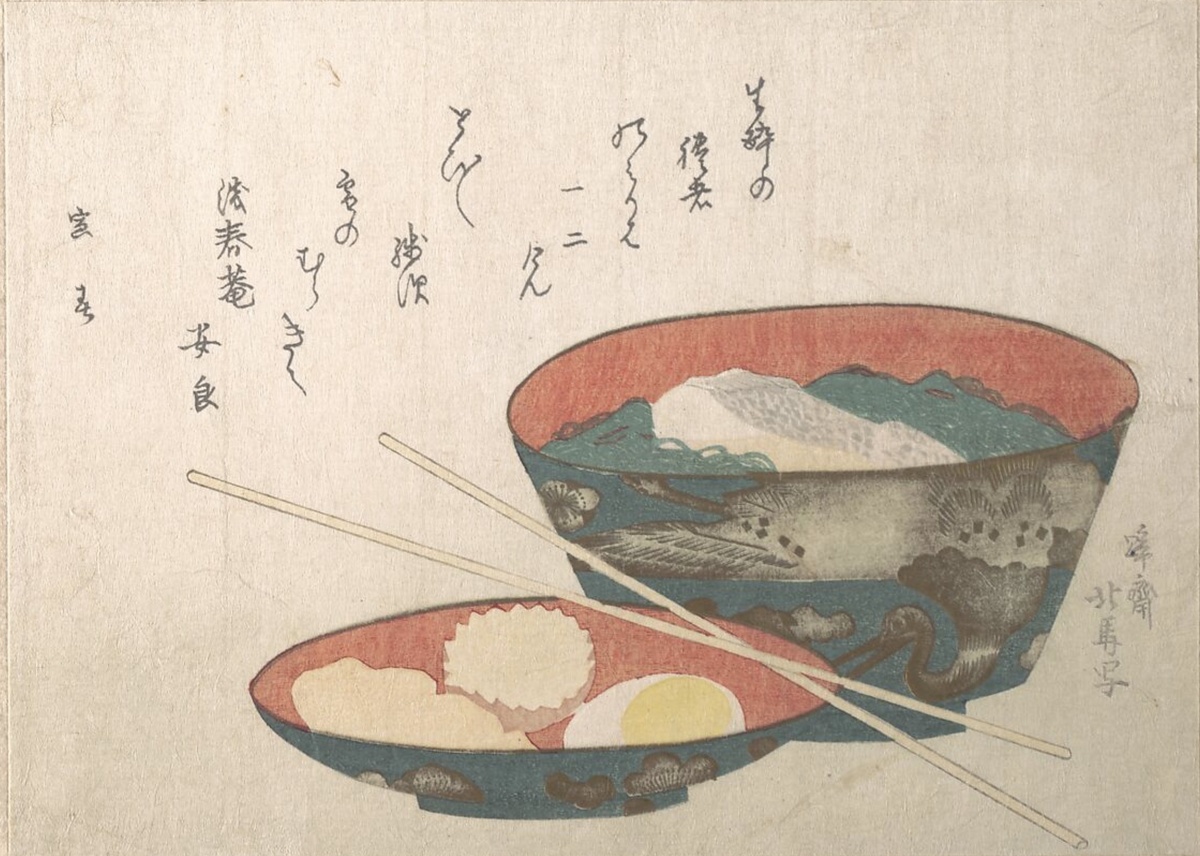 "Тарелка с новогодней " Тейсай Хокуба, ок. 1808 г