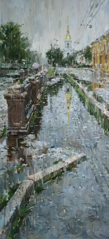 Художник Еськов Павел Васильевич "Дождливый день в Петербурге" 2016
#живопись #картины #искусство #художники #art #picture #painting