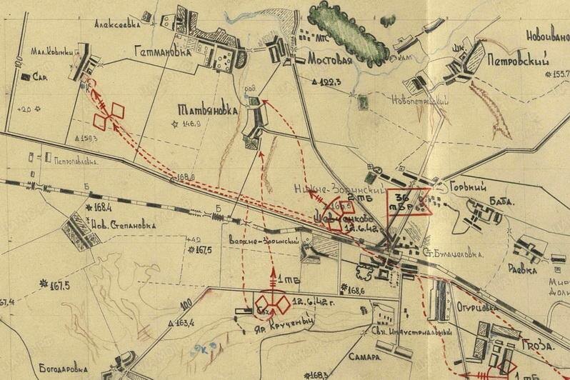 Карта района боевых действий