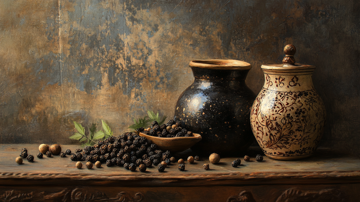     Фото: Midjourney Черный перец долгое время оставался роскошью. Только к XVII–XVIII векам он стал доступен среднему классу, а затем и простым людям