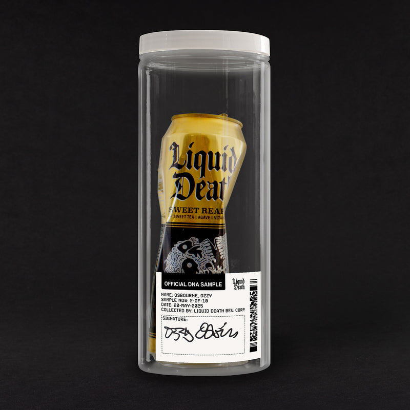 Та самая банка чая с ДНК Оззи Осборна. liquiddeath.com/pages/ozzy
