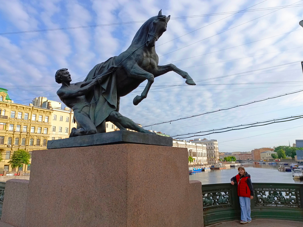 Аничков мост на реке Фонтанка