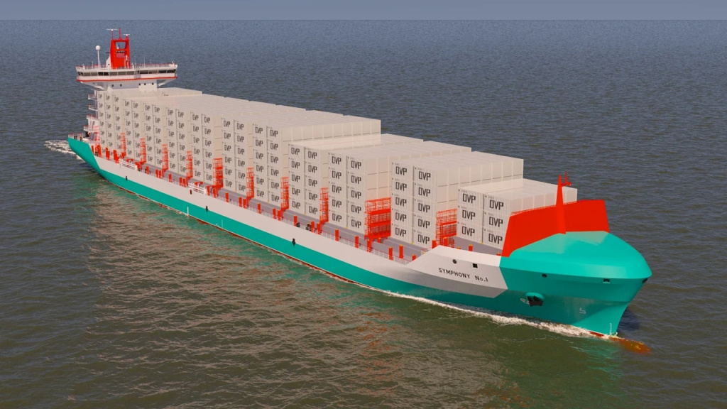 Создан концепт-проект нового контейнеровоза вместимостью 2490 TEU / Фото: "Проектно-конструкторское бюро "Петробалт", ООО  📷
