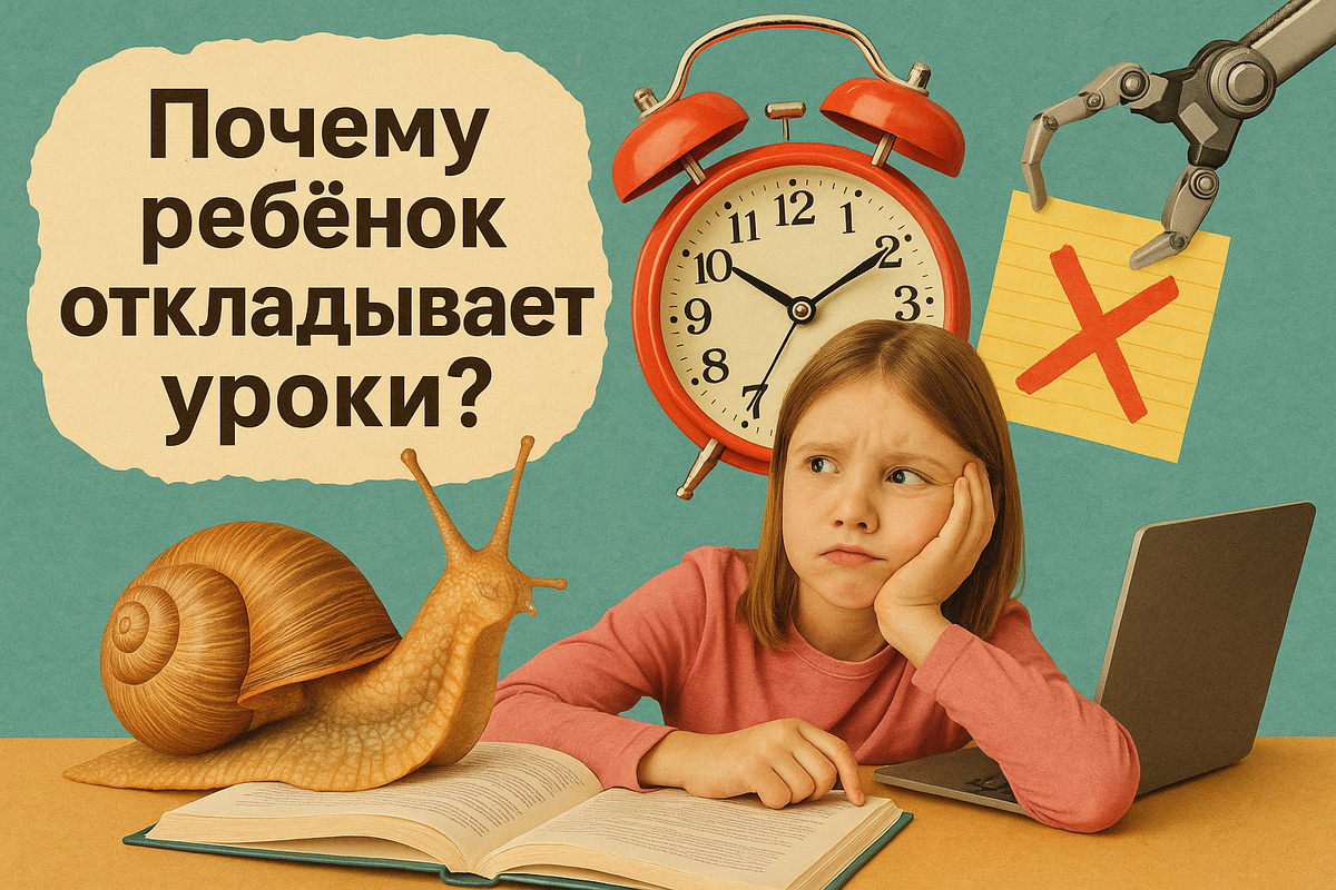 Почему ребёнок откладывает уроки
