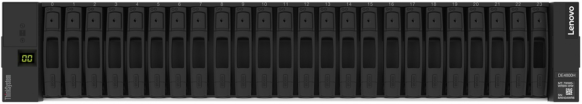 Lenovo ThinkSystem DE4800H 24 SFF вид спереди