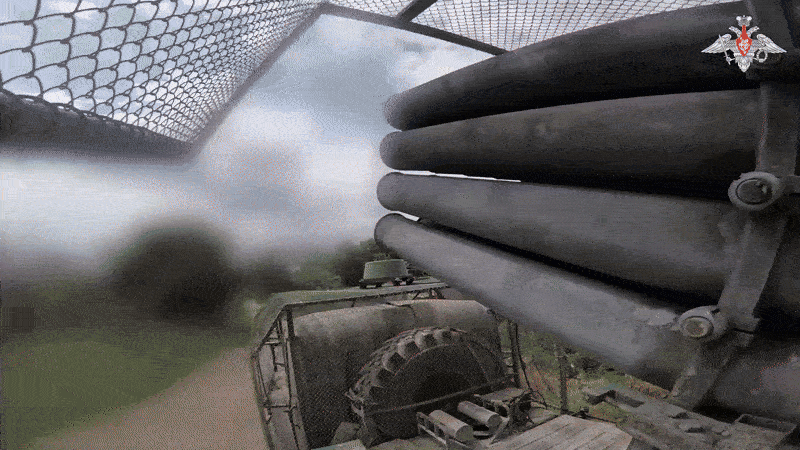    Работает РСЗО//Видео с официального ТГ-канала Минобороны