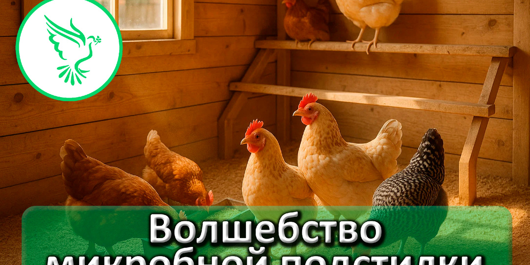 🐓💚В курятнике тепло, сухо и чисто: волшебство микробной подстилки