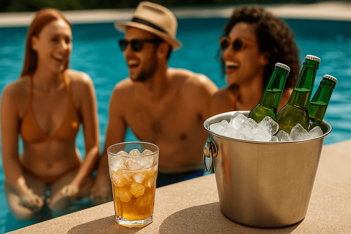    Лёд внутри стакана охлаждает медленнее, при этом тает быстрее за счёт теплопередачи с напитком и разбавляет его.