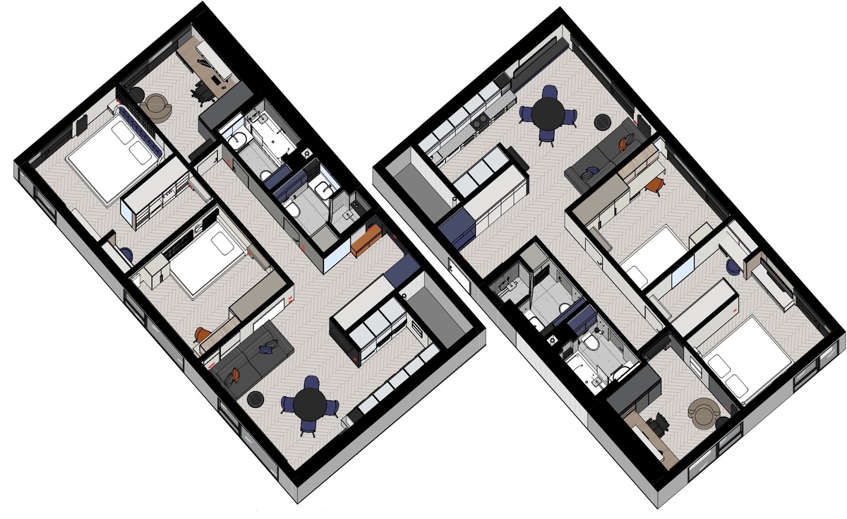 Планирвоочное решение квартиры от JD