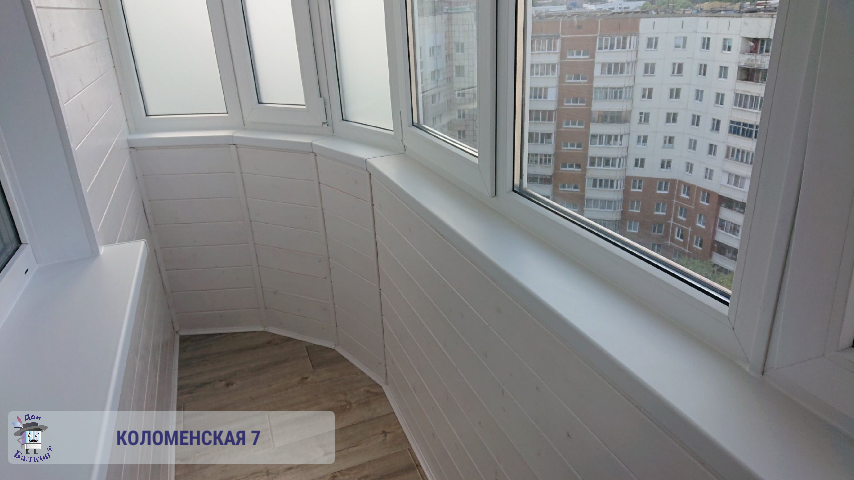 Обшивка вагонкой и покраска от компании Дон Балкон +7 (342) 299-99-66