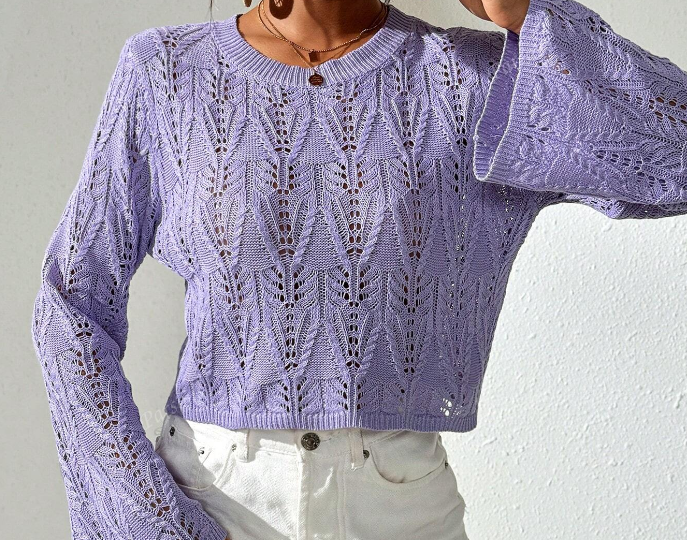 ЦВЕТ НАСТРОЕНИЯ СИРЕНЕВЫЙ! 4 АЖУРНЫХ ДЖЕМПЕРА СПИЦАМИ НА ЛЕТО 2025!