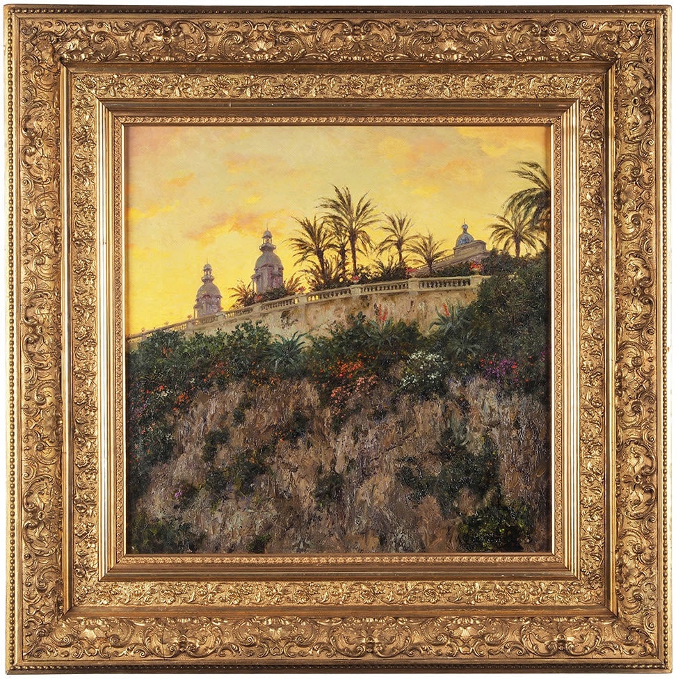 Монте-Карло. Вид с вокзала, 1913 г., материалы: холст, масло, размеры: 55,5 х 55,5 см. Источник: https://www.litfund.ru