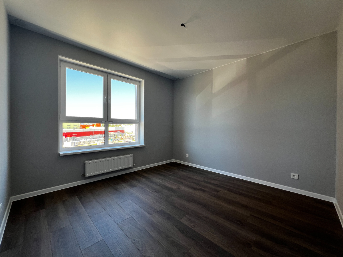 Реальное фото квартиры в темном варианте отделки в ЖК Supernova в Пензе