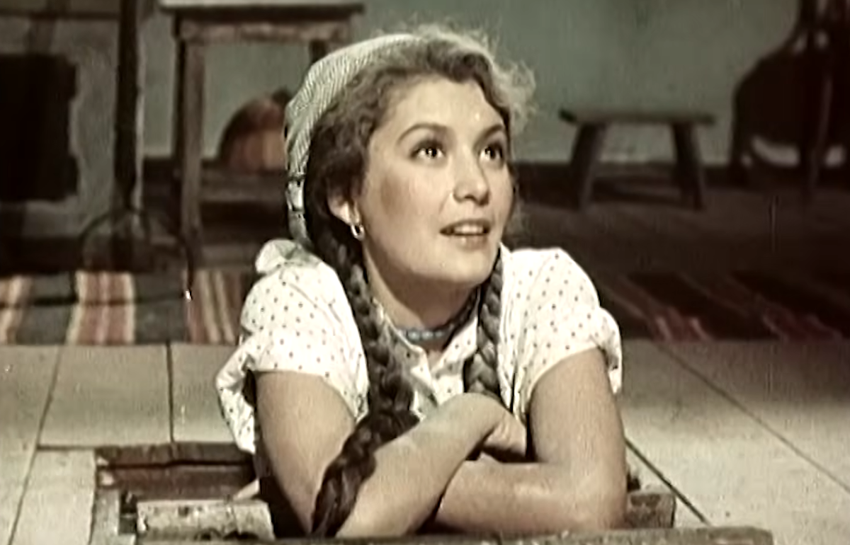 Кадр из фильма «Ляна», производство Киностудии имени М. Горького, режиссёр Борис Барнет, 1955 г.