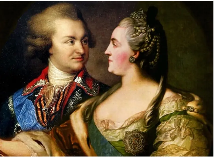 Григорий Потемкин и Екатерина II. Коллаж картин XVII века. Из открытых источников