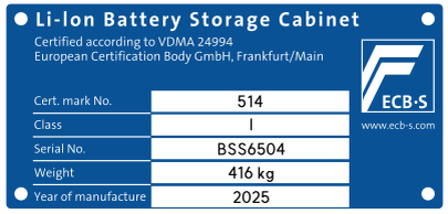 Шильдик 2х дверного сейфа Diplomat BSS 6504 (класс I)