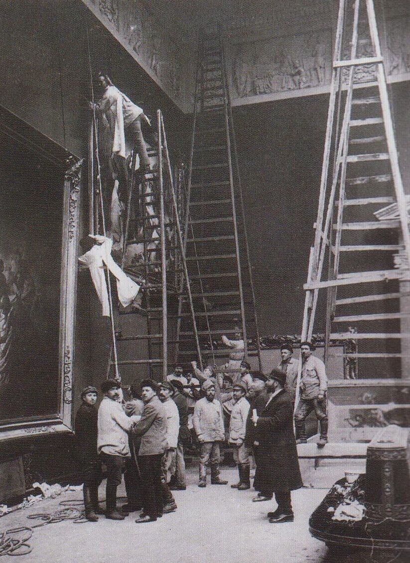 Работы в Академическом зале (1922) Архивные фотографии Русского музея