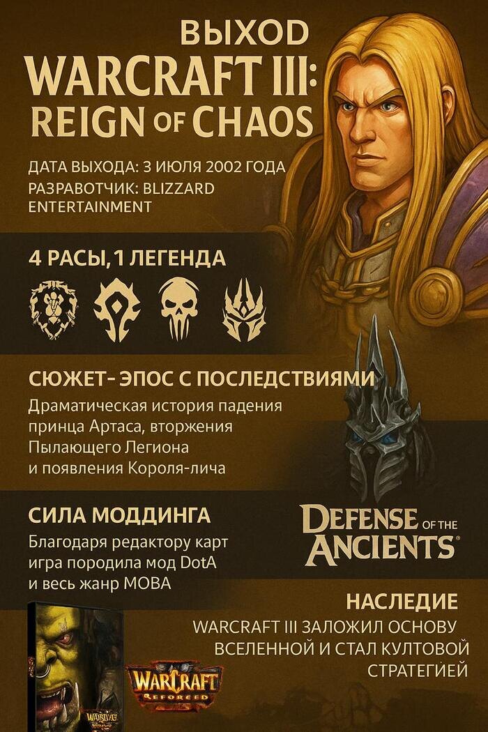 🗓 03.07.2002 - Релиз Warcraft III: Reign of Chaos [вехи_истории]