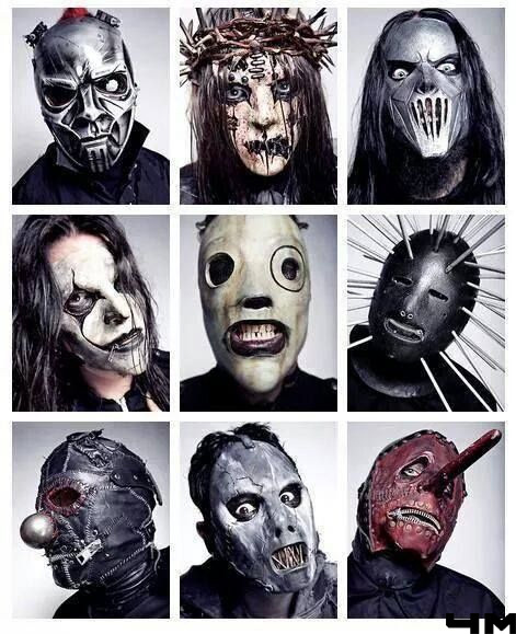 Маски участников группы Slipknot