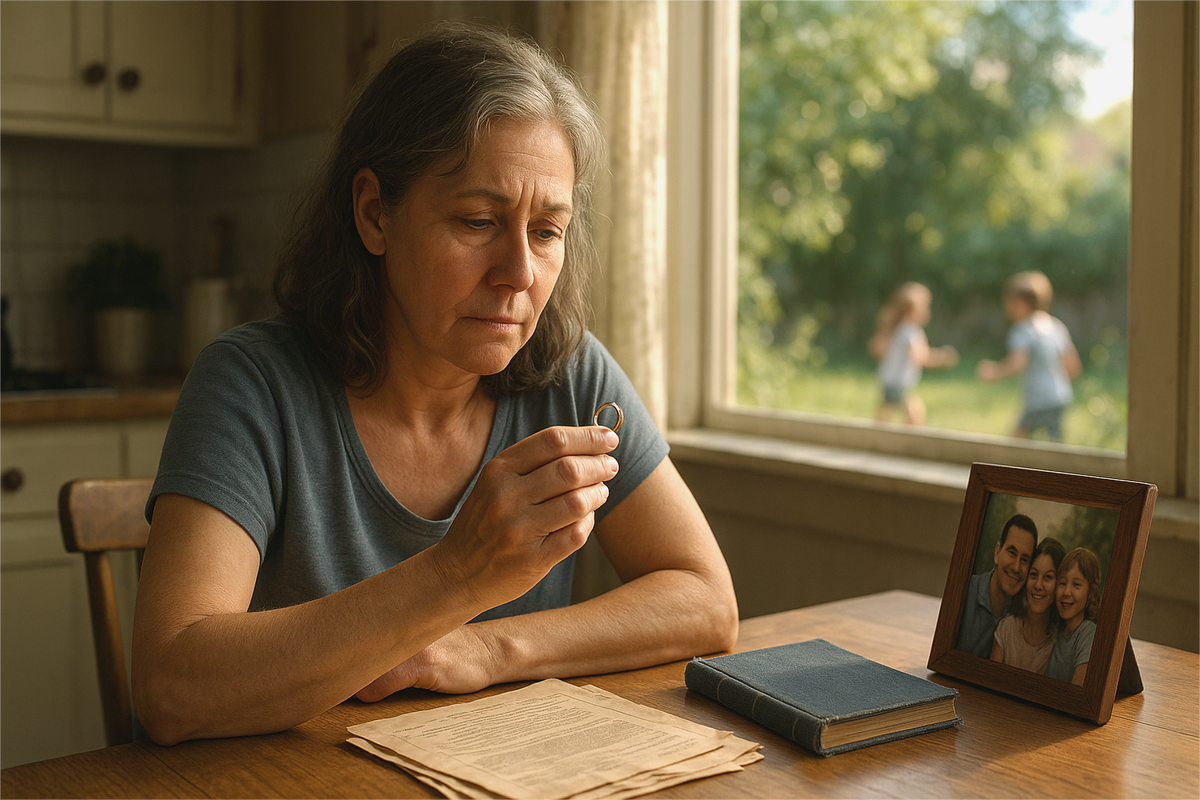 — Знаешь, что самое отвратительное? — продолжала Елена Викторовна, глядя на семейную фотографию среди документов. — Я до сих пор ношу кольцо! Три года не могла снять, думала, что все еще люблю тебя. А это просто... привычка к боли.