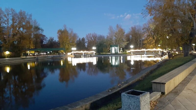     Пруд в Изумрудном парке. altapress.ru