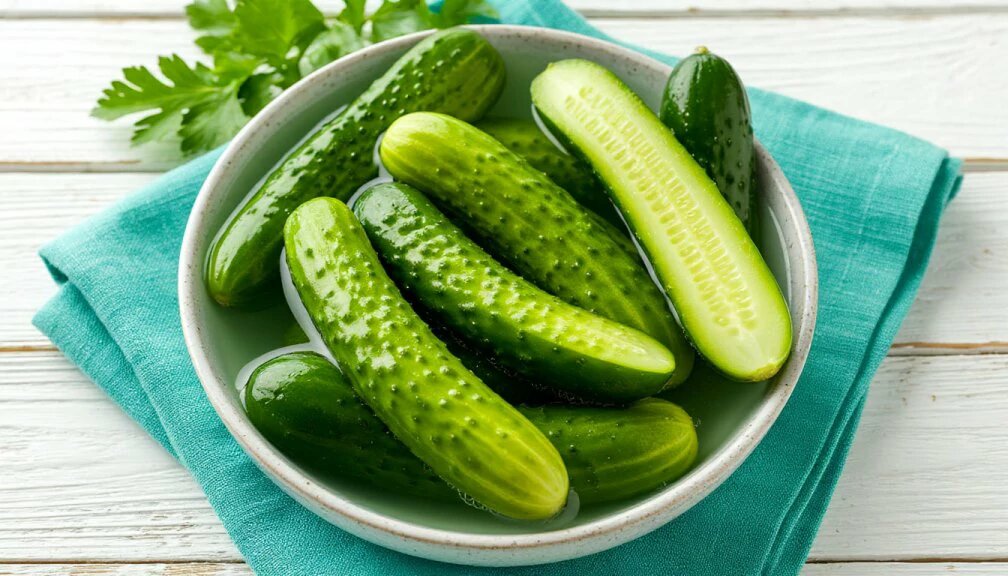  Огурцы замочите в холодной воде