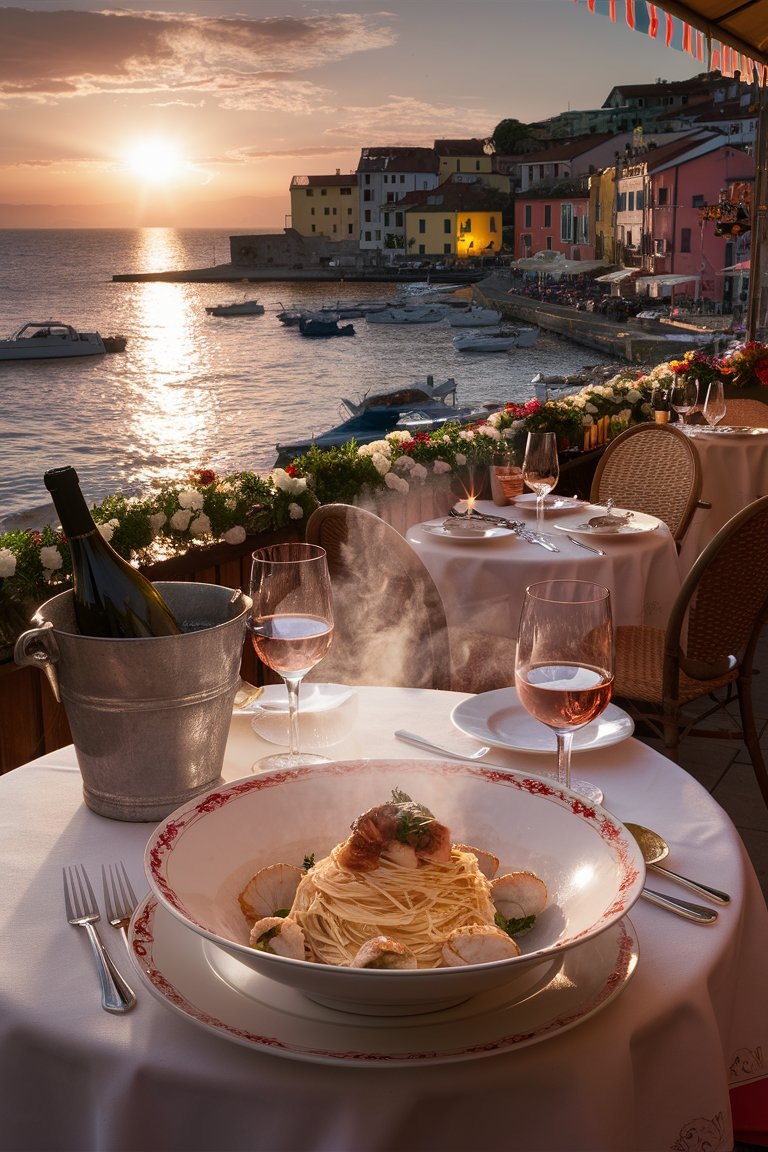 Паста с гребешками 