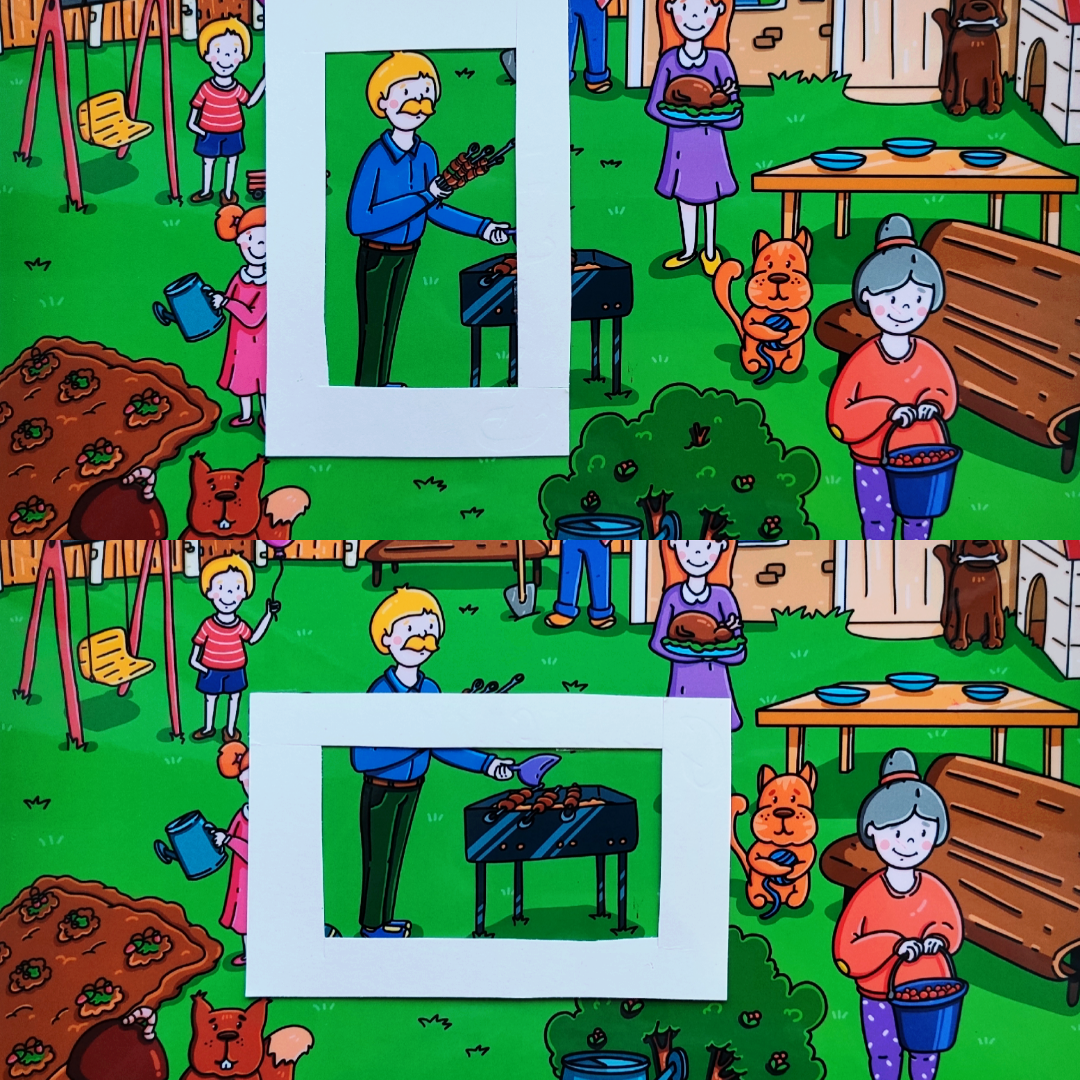 Это коллаж из двух фото, чтобы можно было сразу увидеть вертикальное и горизонтальное расположение рамки. 