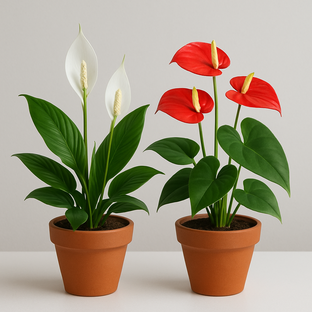 Полутень - спатифиллум, антуриум.