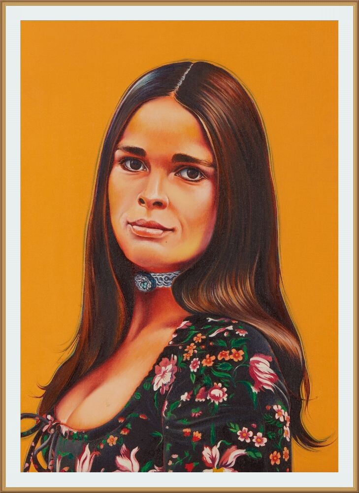 КАРТИНА АМЕРИКАНСКОГО ХУДОЖНИКА МЕЛА РАМОСА /  MEL RAMOS / ПОРТРЕТ ЖЕНЫ ХУДОЖНИКА ЛЕТЫ РАМОС