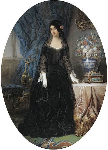 Портрет Мари Дюплесси, 1840, Жан-Шарль Оливье 