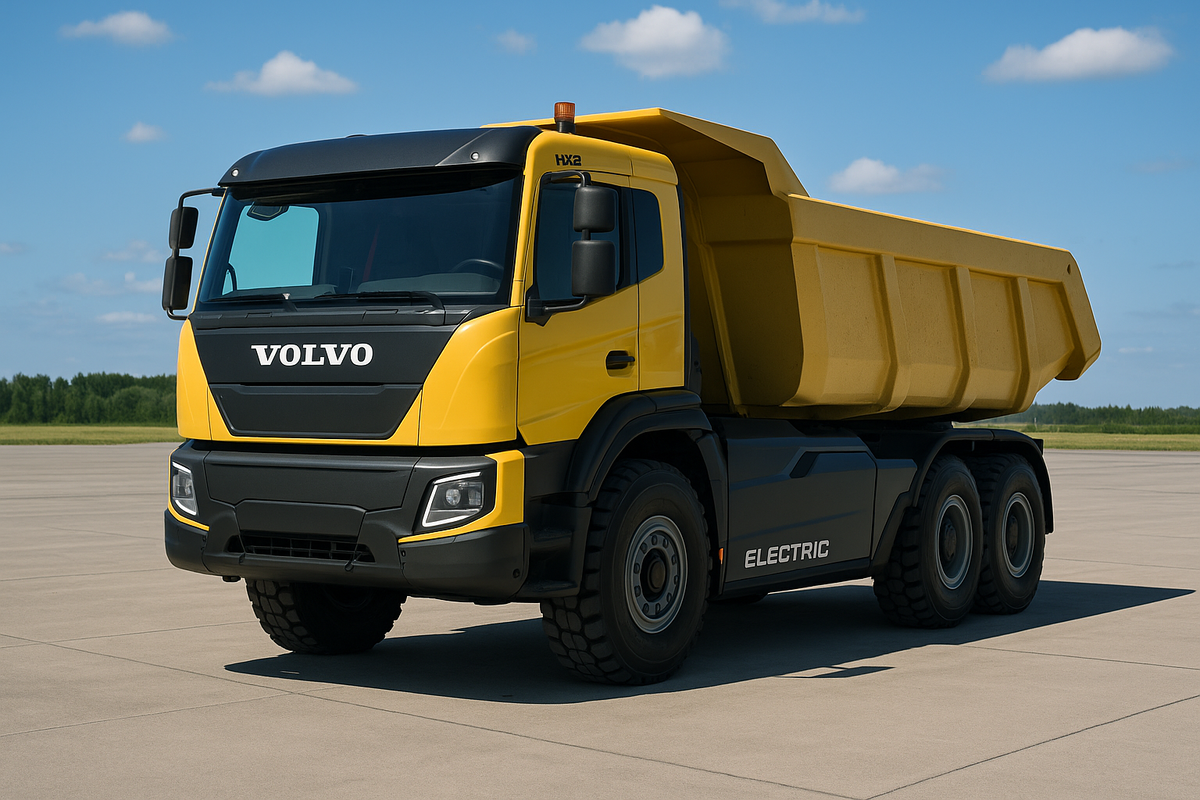 Электрический самосвал Volvo HX2