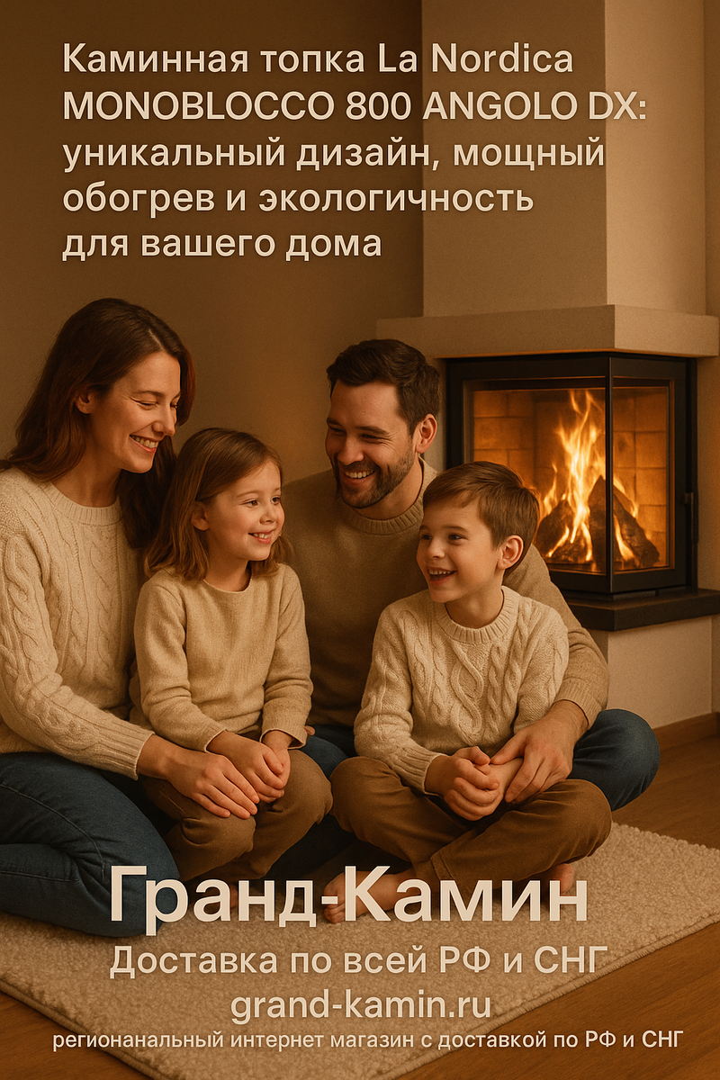   Каминная топка La Nordica MONOBLOCCO 800 ANGOLO DX: уникальный дизайн, мощный обогрев и экологичность для вашего дома Kamin