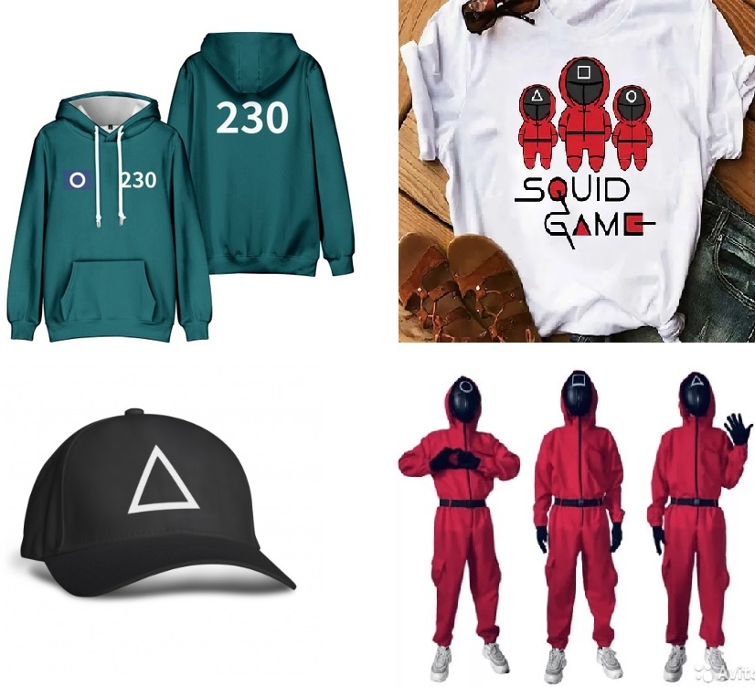 Популярный мерч по мотивам сериала  «Игра в кальмара»